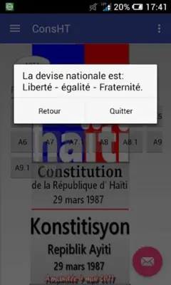 Haitian Amended Constitution android App screenshot 0