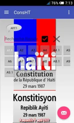 Haitian Amended Constitution android App screenshot 1